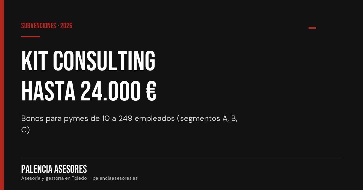 Kit Consulting 2026: qué es, importes por segmento y cómo solicitarlo
