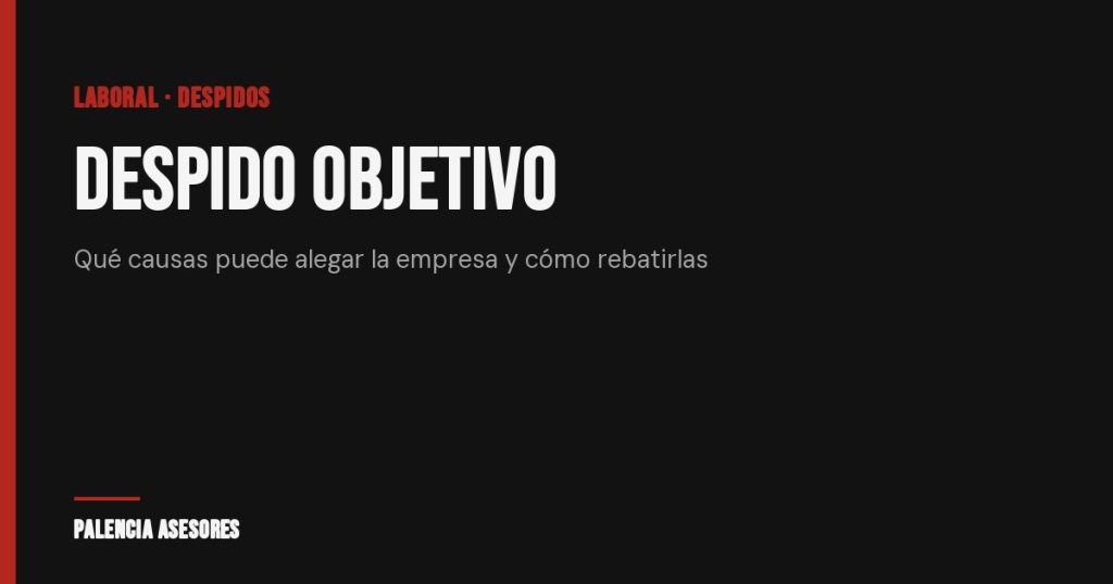 Despido objetivo: qué causas puede alegar la empresa y cómo rebatirlas