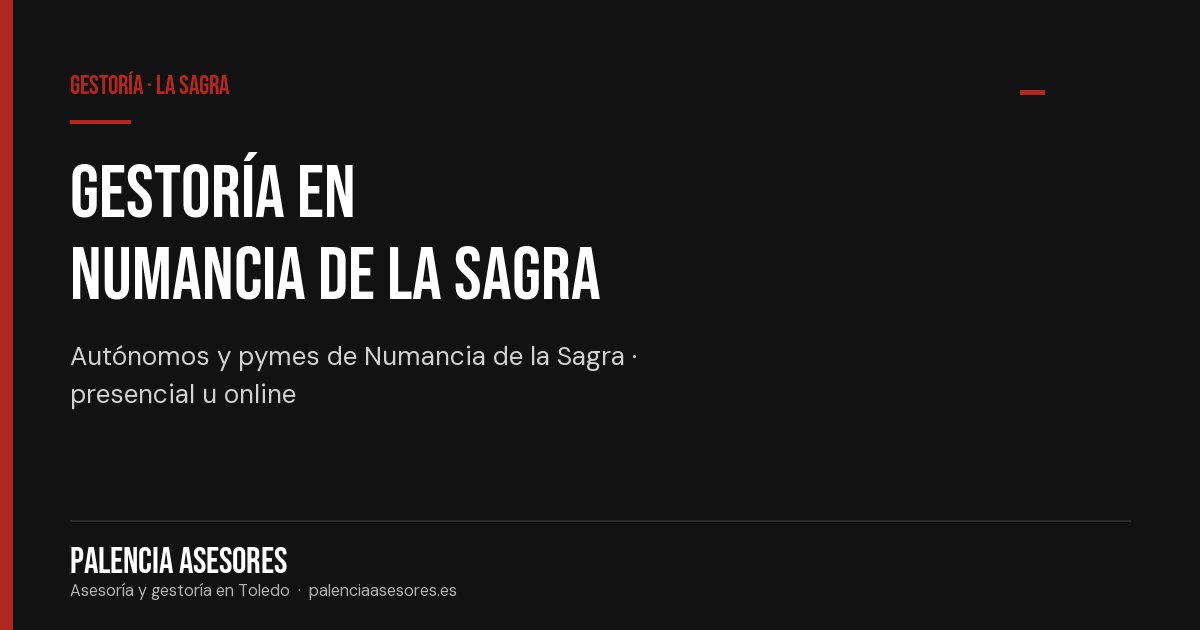 Gestoría en Numancia de la Sagra para autónomos y empresas